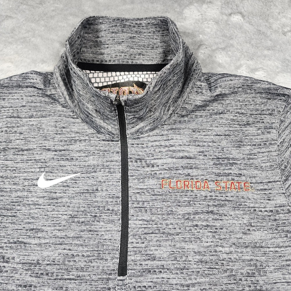 Florida State Seminoles Jacket‎ Womens XL Gray NCAA Football Nike 1/4 Zip Top